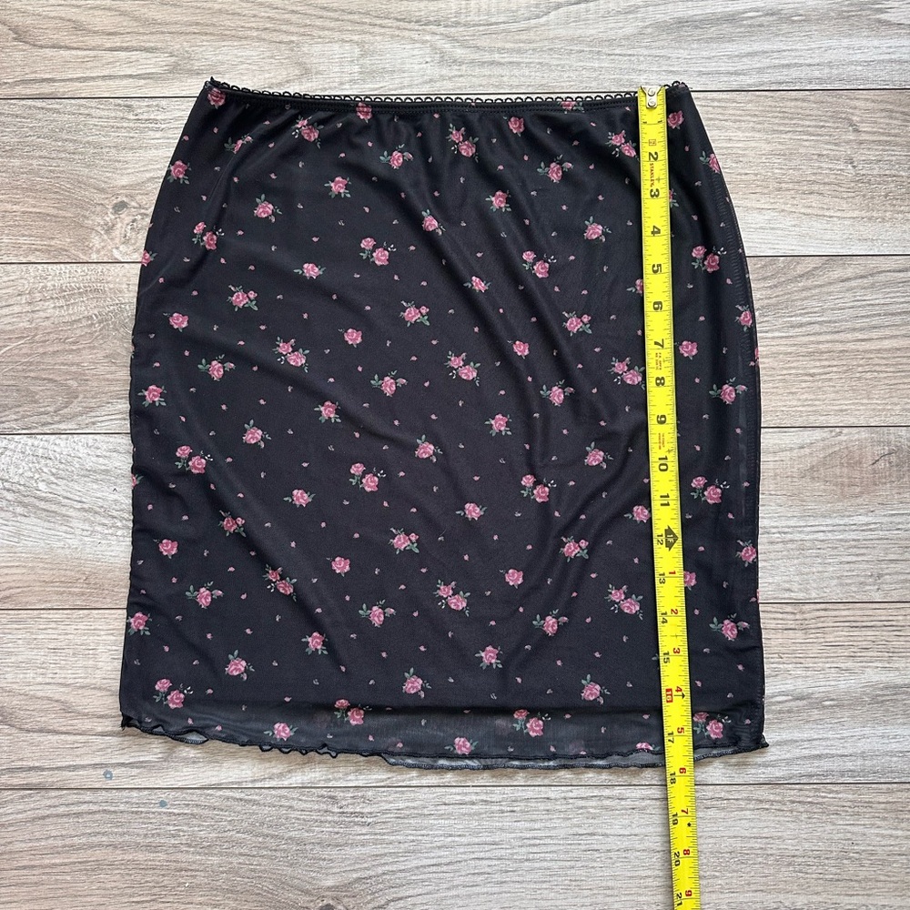 JCPenney Black Floral Pencil Skirt
